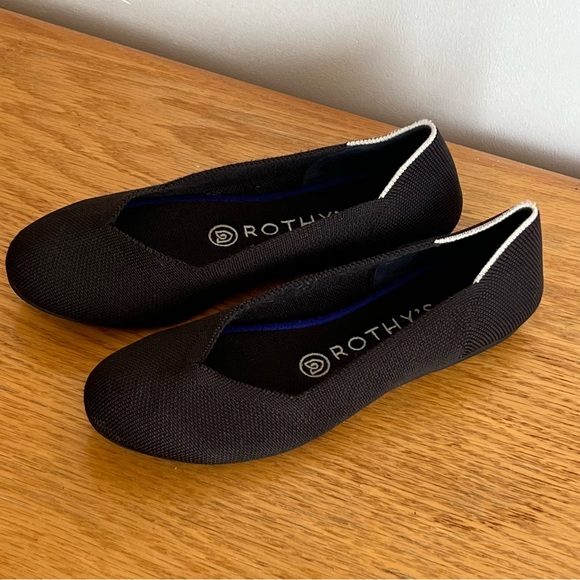 Rothy’s “The Flat” - Black Solid, Round Toe Size 6.5 - Picture 2 of 9